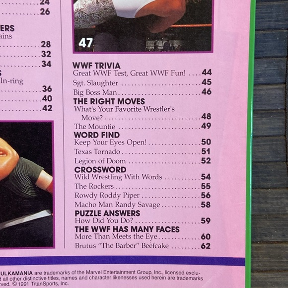 Vintage 1991 WWF Superstars of Wrestling Hard Cover Book Hulk Hogan Cover - Picture 6 of 11